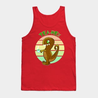 Tea Rex T-Rex Green Tea Black Tea Oolong Matcha Tank Top